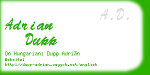 adrian dupp business card