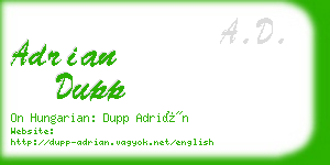 adrian dupp business card
